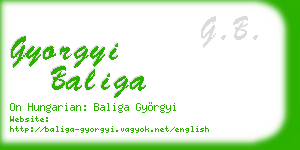 gyorgyi baliga business card